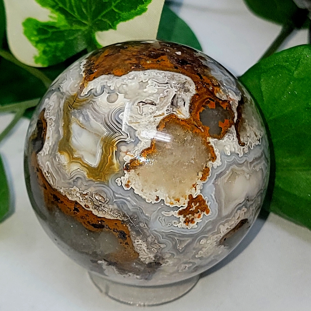 Blue Crazy Lace Agate Sphere